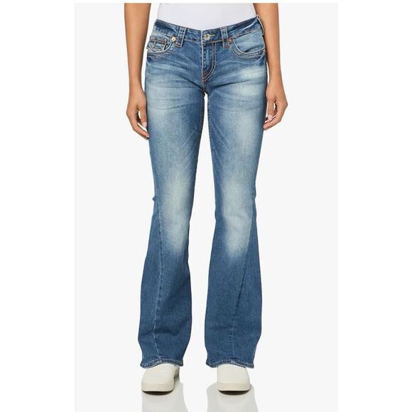 True Religion Rainbow Joey Flare Jeans Womens Size 28 - Picture 2 of 15
